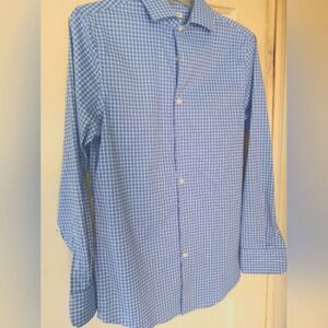 Men's Long Sleeve Dress Shirt. Slim Fit, 14-14.5, 32/33. Lightweight, 93% Poly.